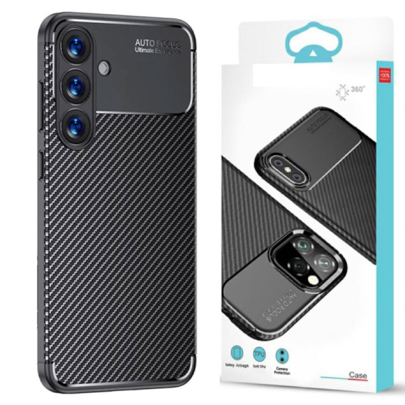 Husa AutoFocus - Samsung A24 - Carbon Grain BLACK Husa AutoFocus - Samsung A24 - Carbon Grain BLACK